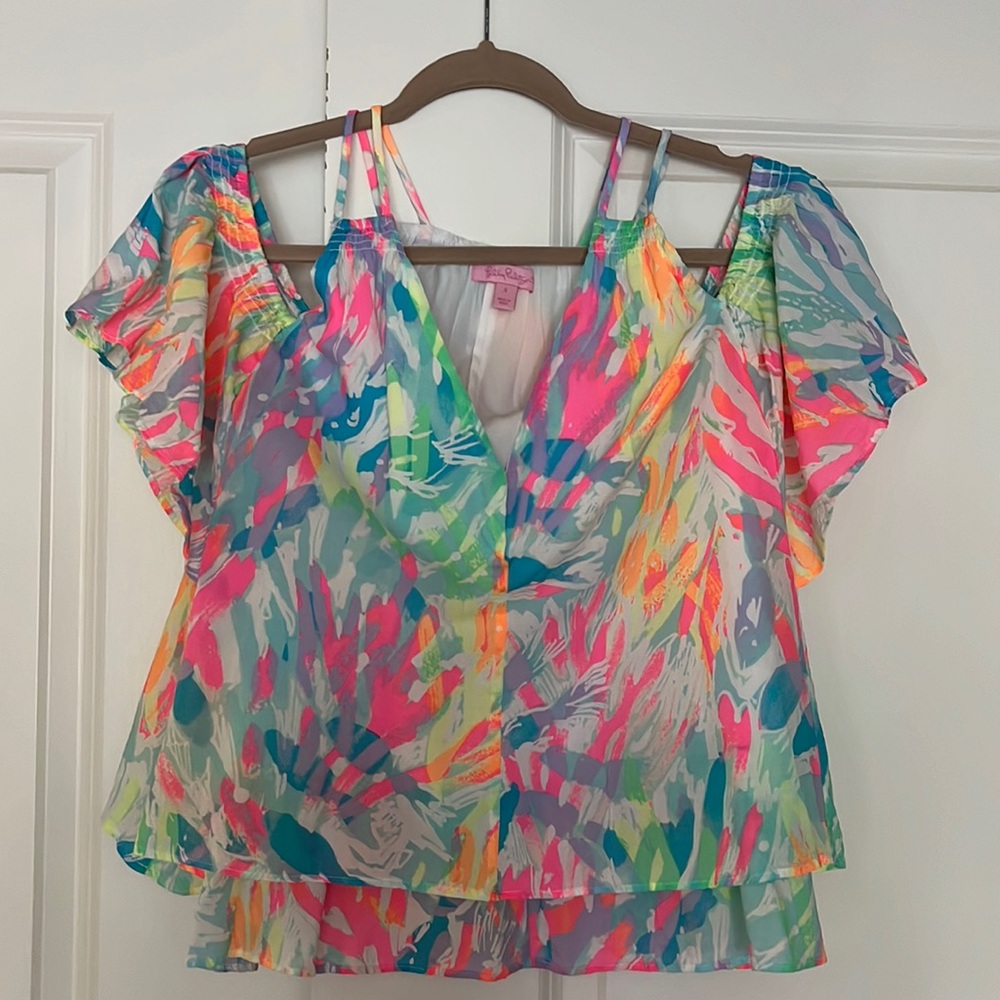 Lilly Pulitzer multi color, tiered shirt